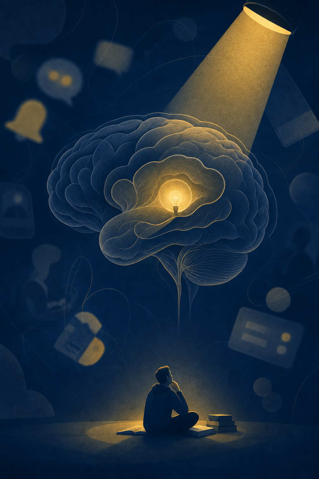 Illustration de l’attention du cerveau face aux distractions et à l’ennui