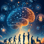 Illustration de l’évolution du cerveau humain et de l’apprentissage moderne