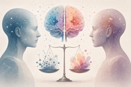 Illustration nuancée sur cerveau homme-femme et idées reçues