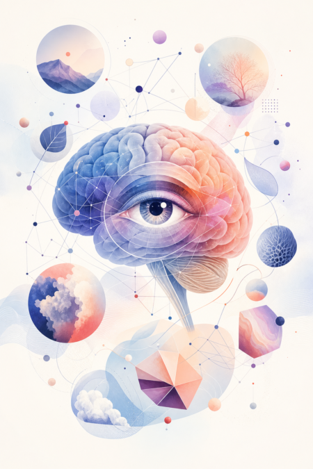 Illustration de la mémoire visuelle et du cerveau