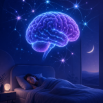 Illustration du lien entre sommeil, mémoire et cerveau